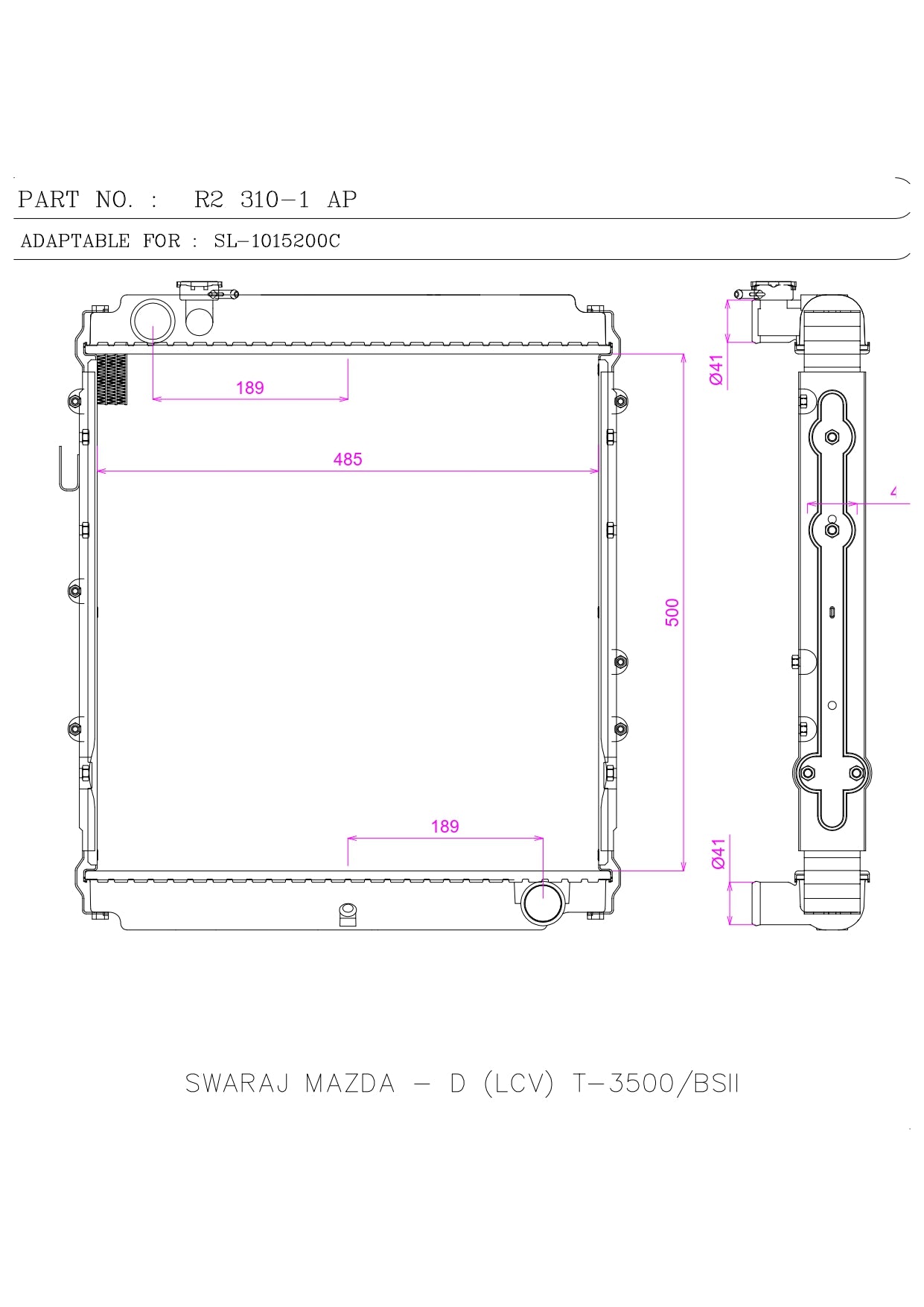 SWARAJ MAZDA - D (LCV) T-3500/BSII