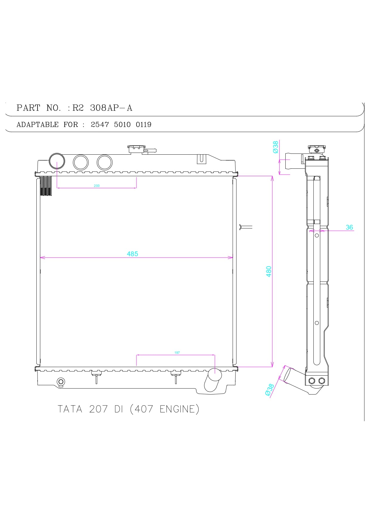 TATA 207 DI (407 ENGINE) WOSF