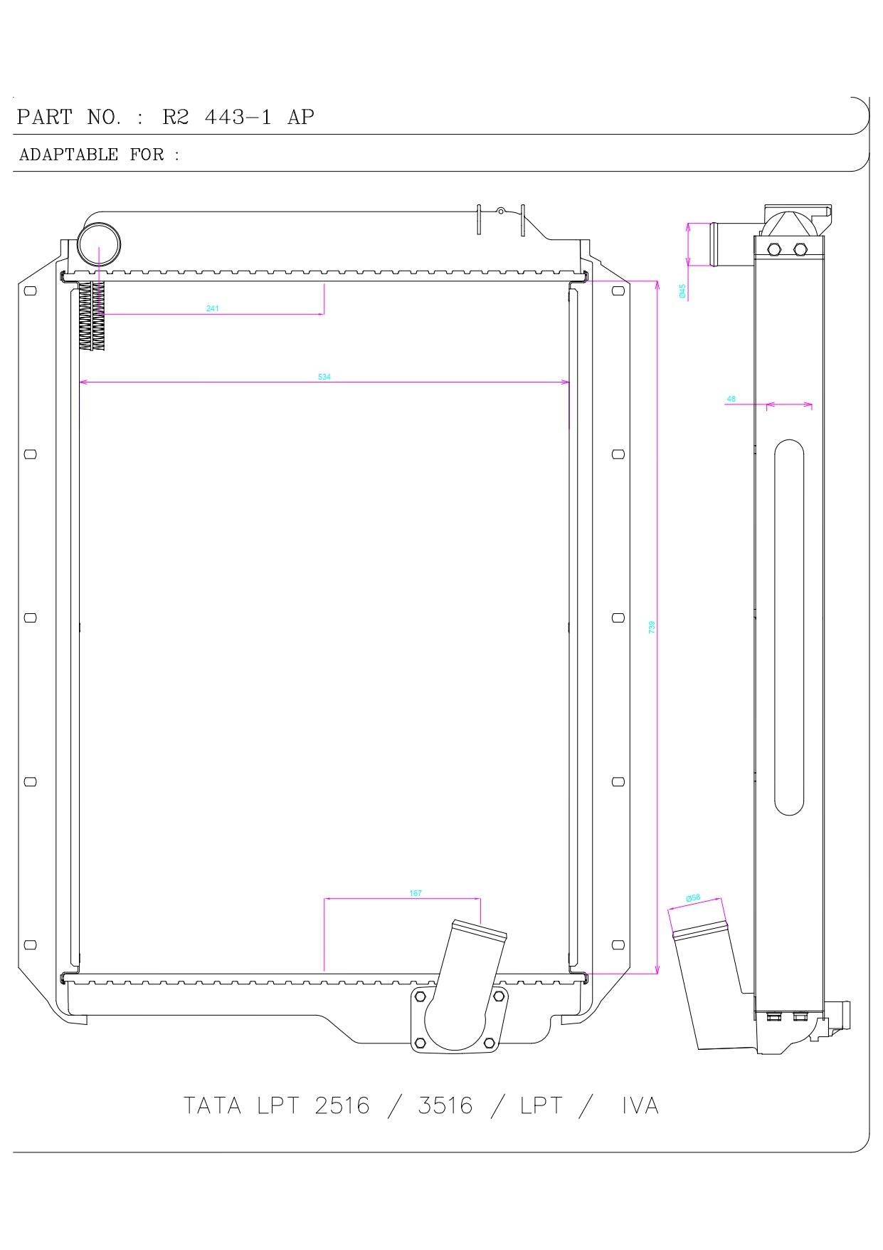 TATA LPT 2516 / 3516 / LPT / IVA