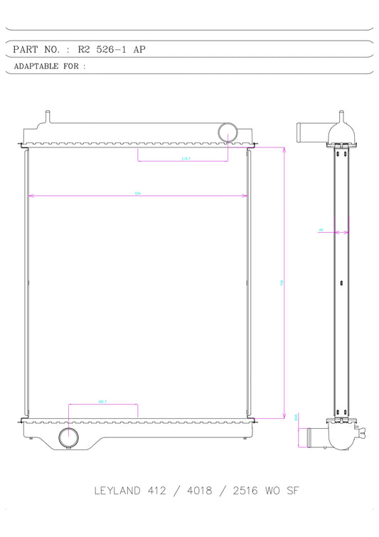 LEYLAND 412 / 4018 / 2516 WO SF