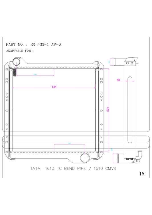 TATA  1613 TC BEND PIPE / 1510 CMVR