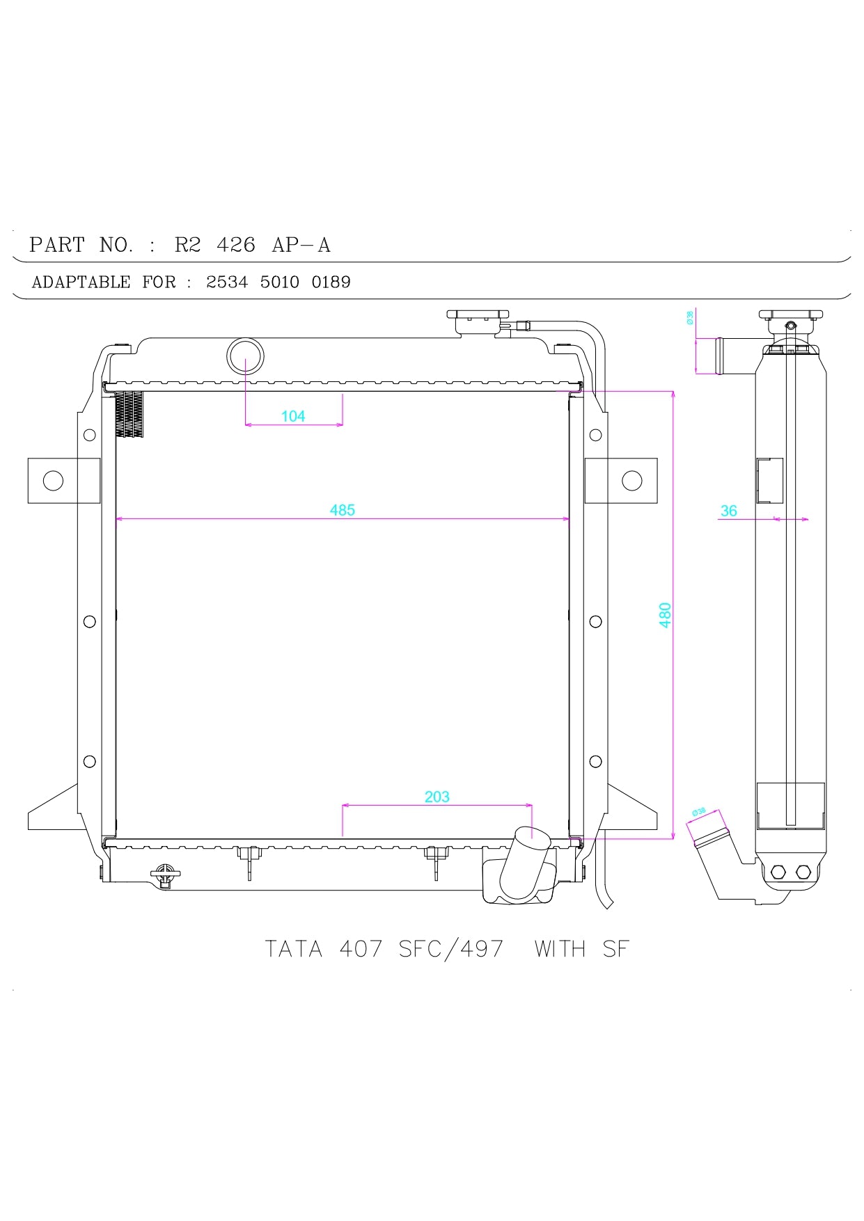 TATA 407 SFC/497  WITH SF