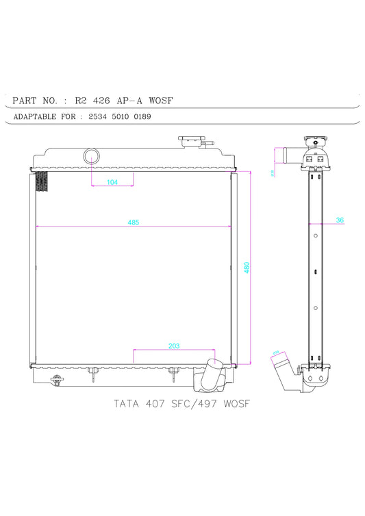 TATA 407 SFC/497 WOSF