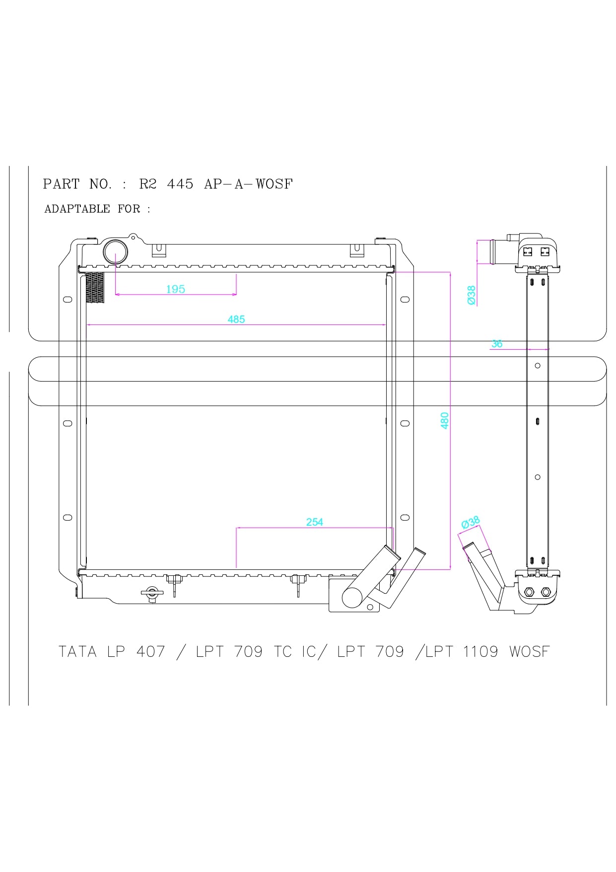 TATA LP 407 / LPT 709 TC IC/ LPT 709 /LPT 1109 WOSF