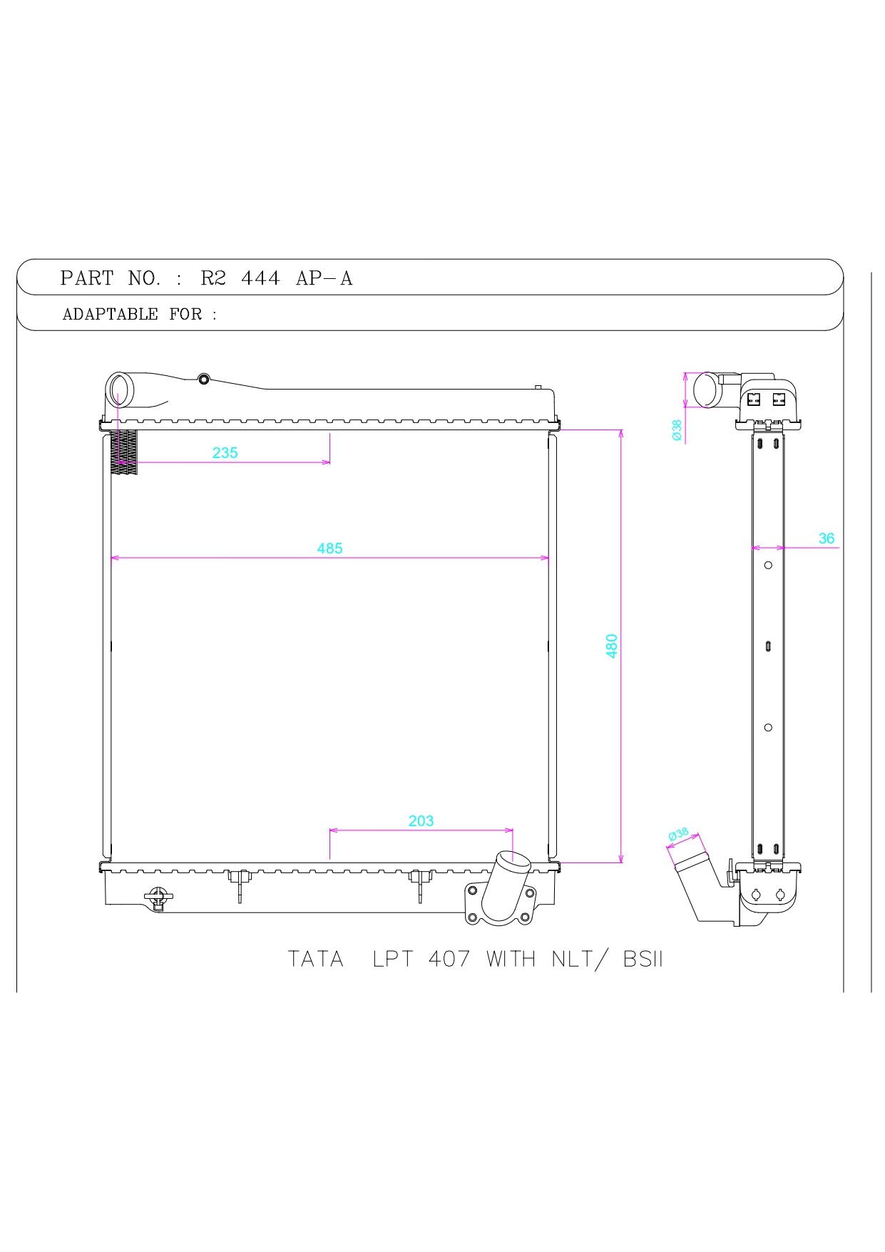 TATA  LPT 407 WITH NLT/ BSII
